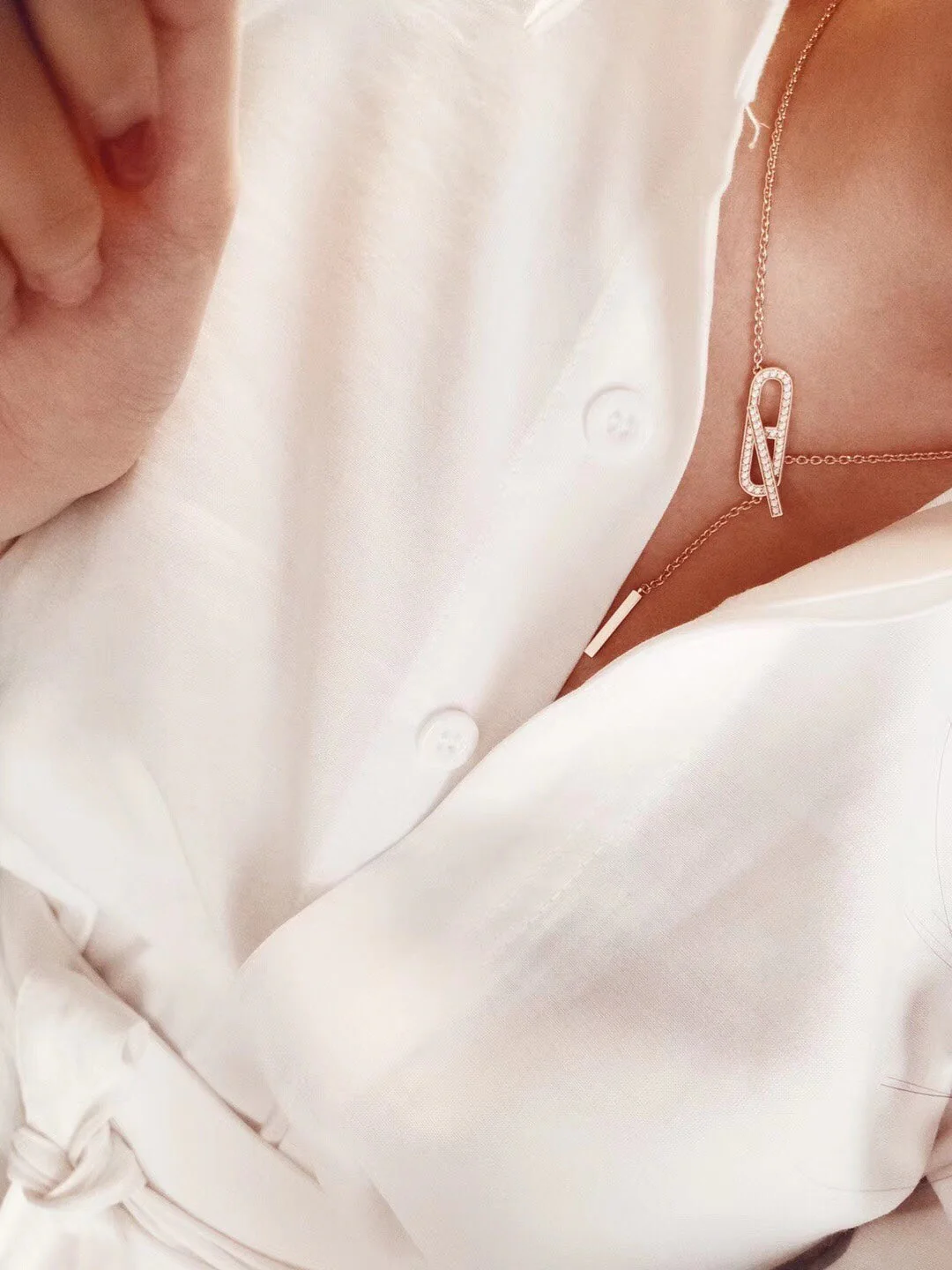 [Hermes]HM FIRE PIG NOSE NECKLACE TRENDY STREET