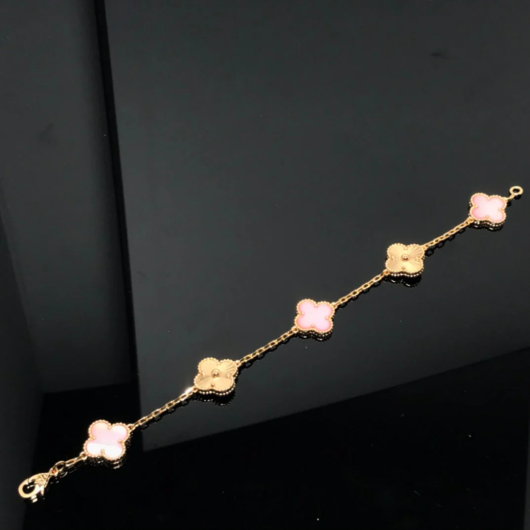 [Van Cleef & Arpels] BRACELET 5 MOTIF PINK AND PINK GOLD
