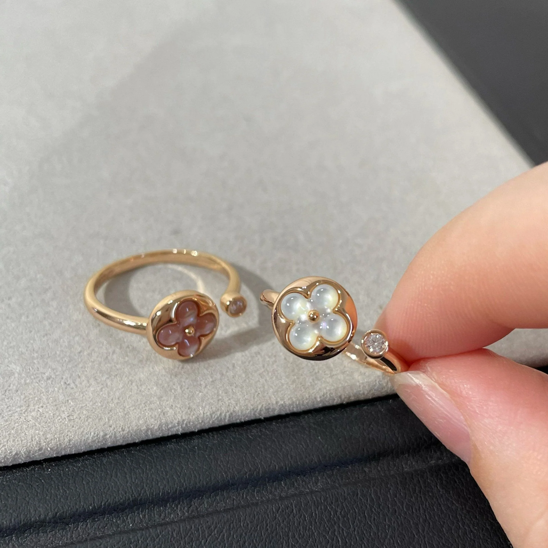 [Louis vuitton]SUN 1 DIAMOND PINK MOP RING