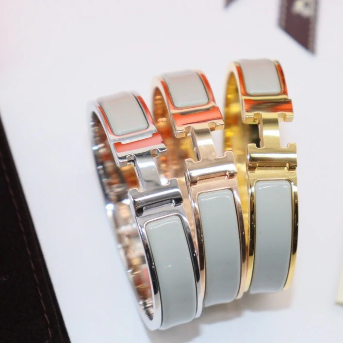 [Hermes]H LIGHT BLUE BRACELET