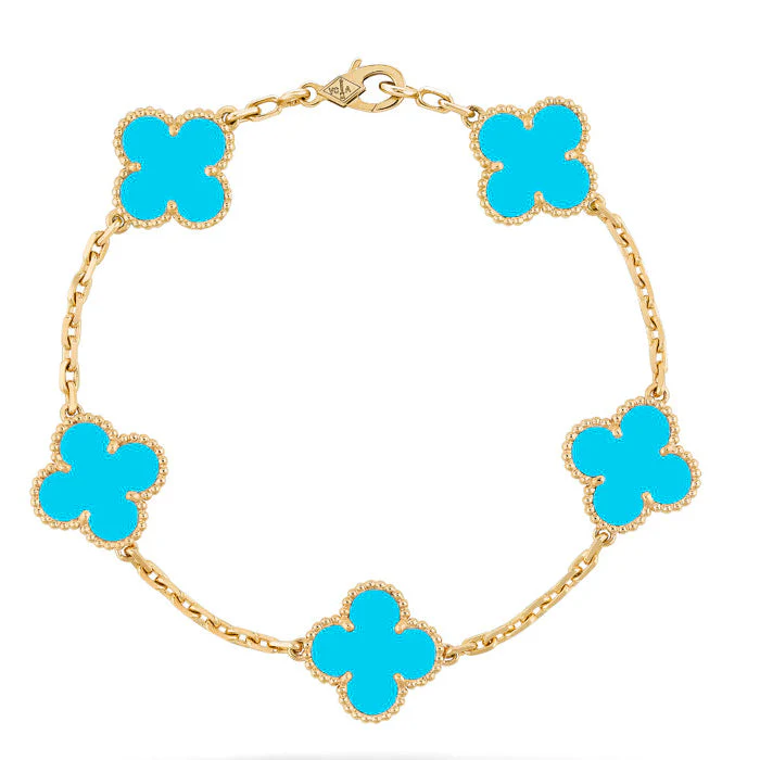 [Van Cleef & Arpels] 5 MOTIFS TURQUOISE BRACELET