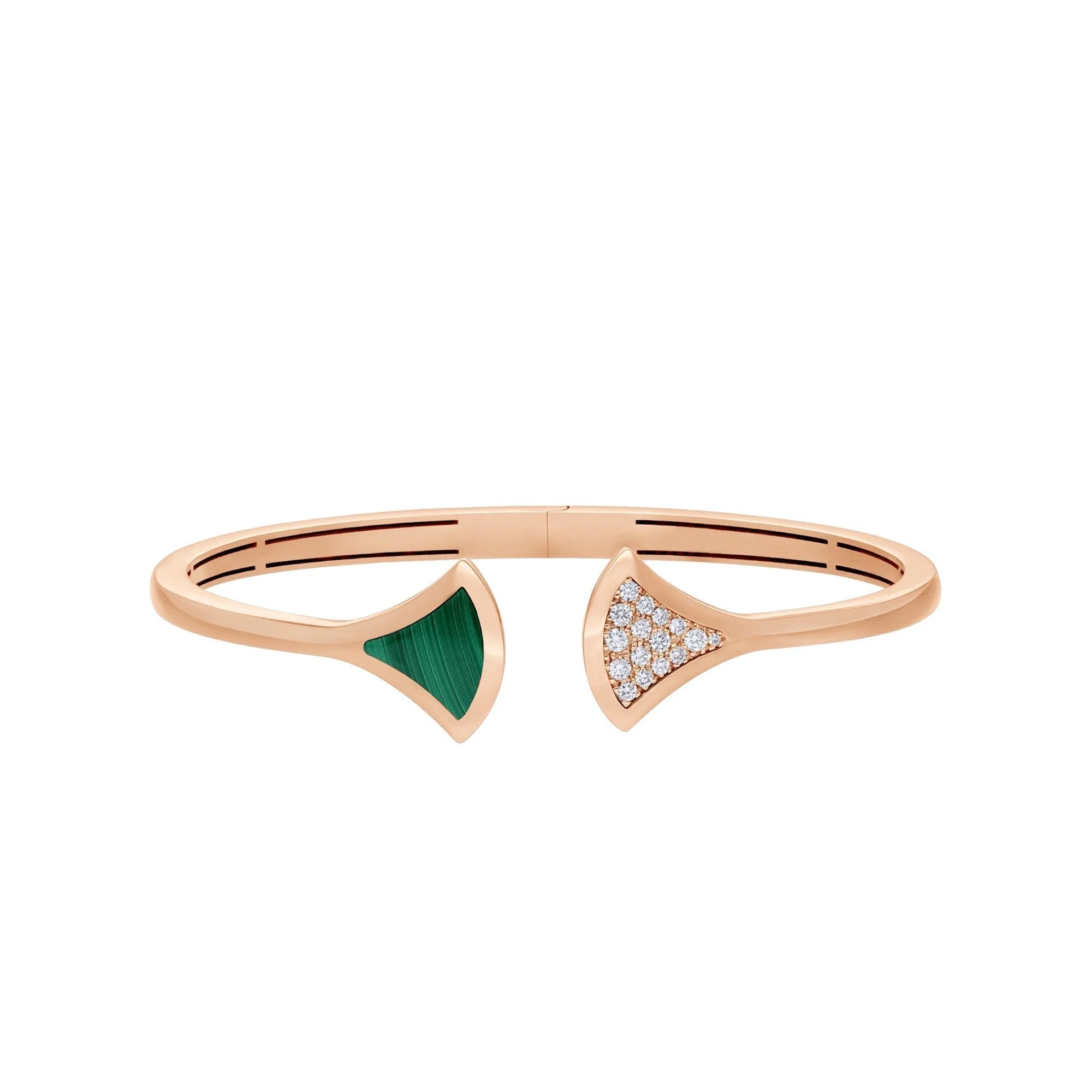 [Bulgari]DREAM BRACELET OPEN MALACHITE PINK GOLD