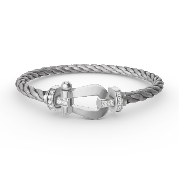 [Fred]FORCE LARGE HORSESHOE HALF DIAMOND BRACELET SILVER