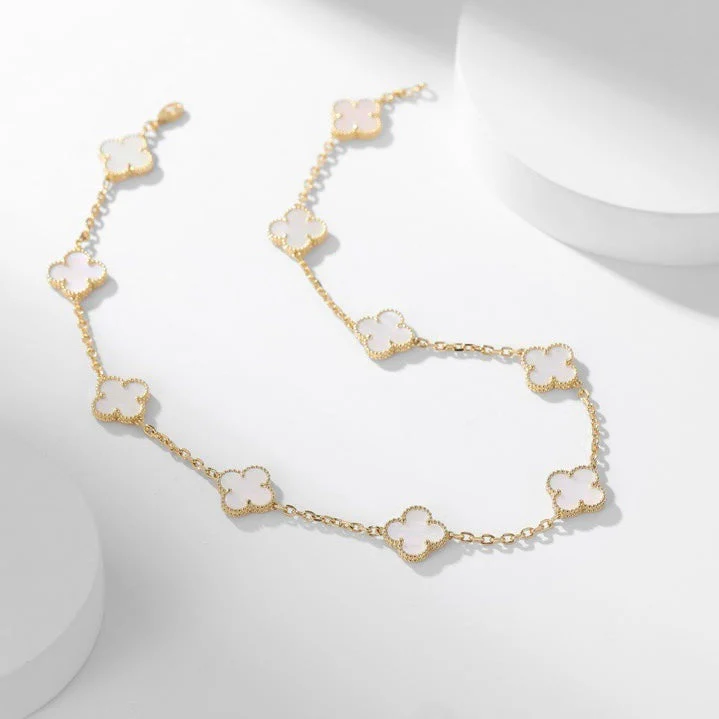 [Van Cleef & Arpels] 10 MOTIFS WHITE MOTHER OF PEARL NECKLACE