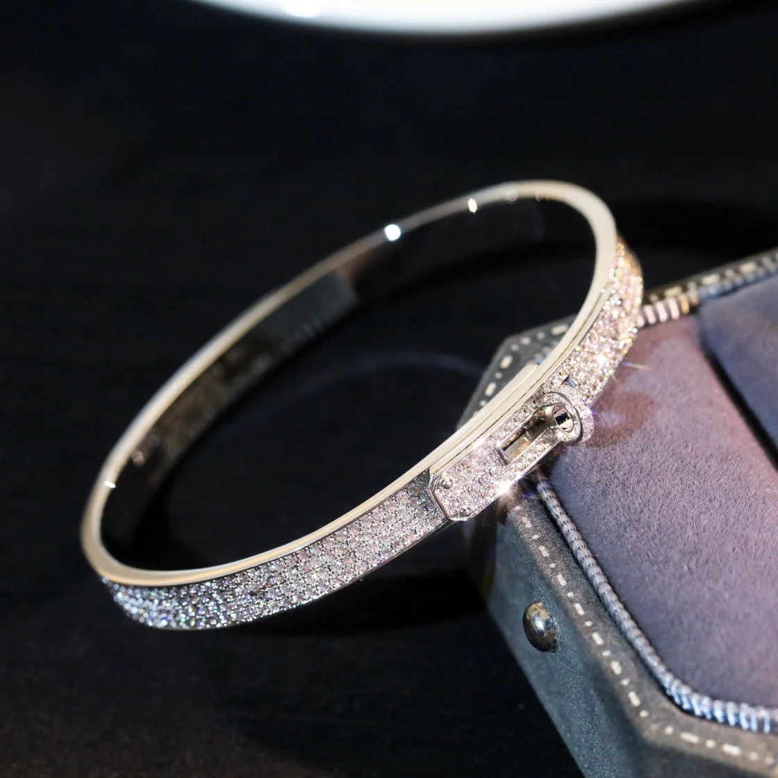 [Hermes]KELLY BRACELET DIAMOND PAVED