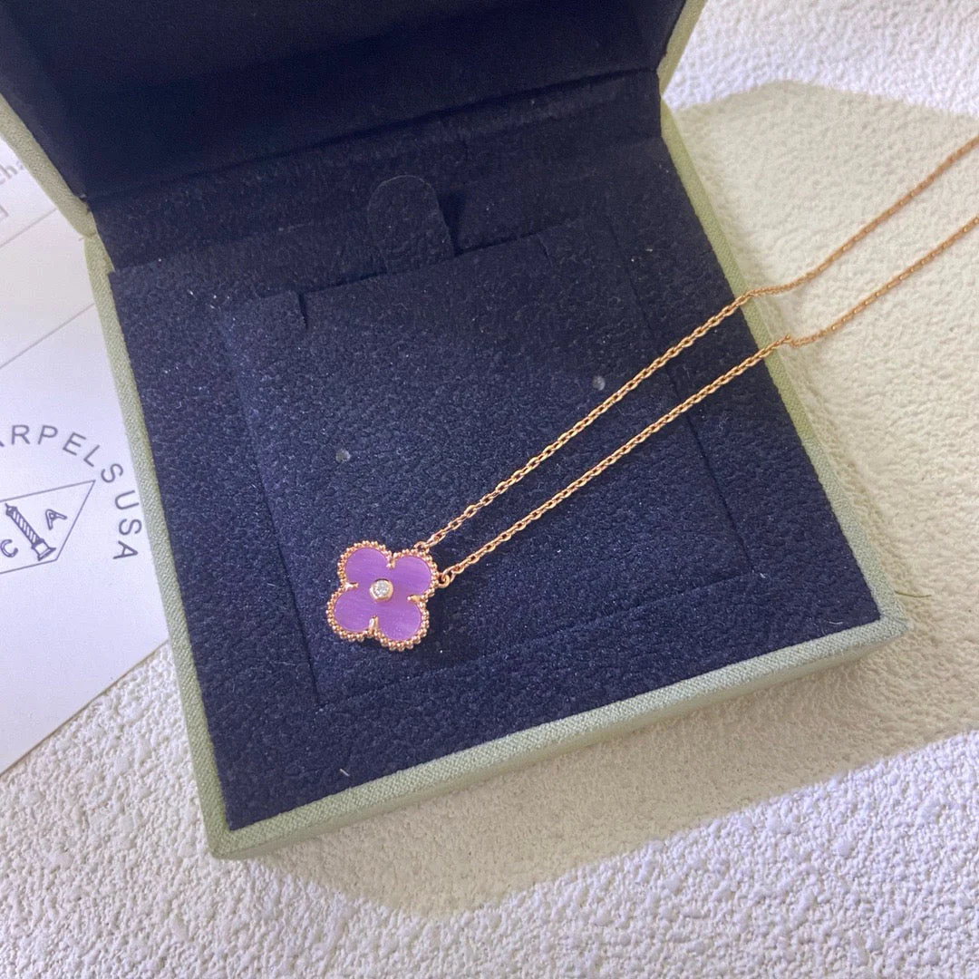 [Van Cleef & Arpels] 15MM DIAMOND  PURPLE VIOLET NECKLACE