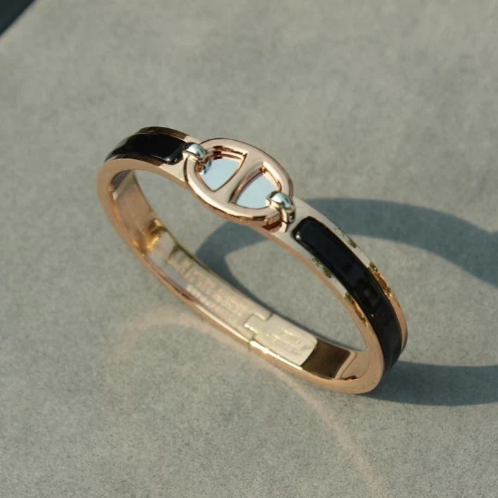 [Hermes]CLIC CHAINE PINK GOLD BRACELET
