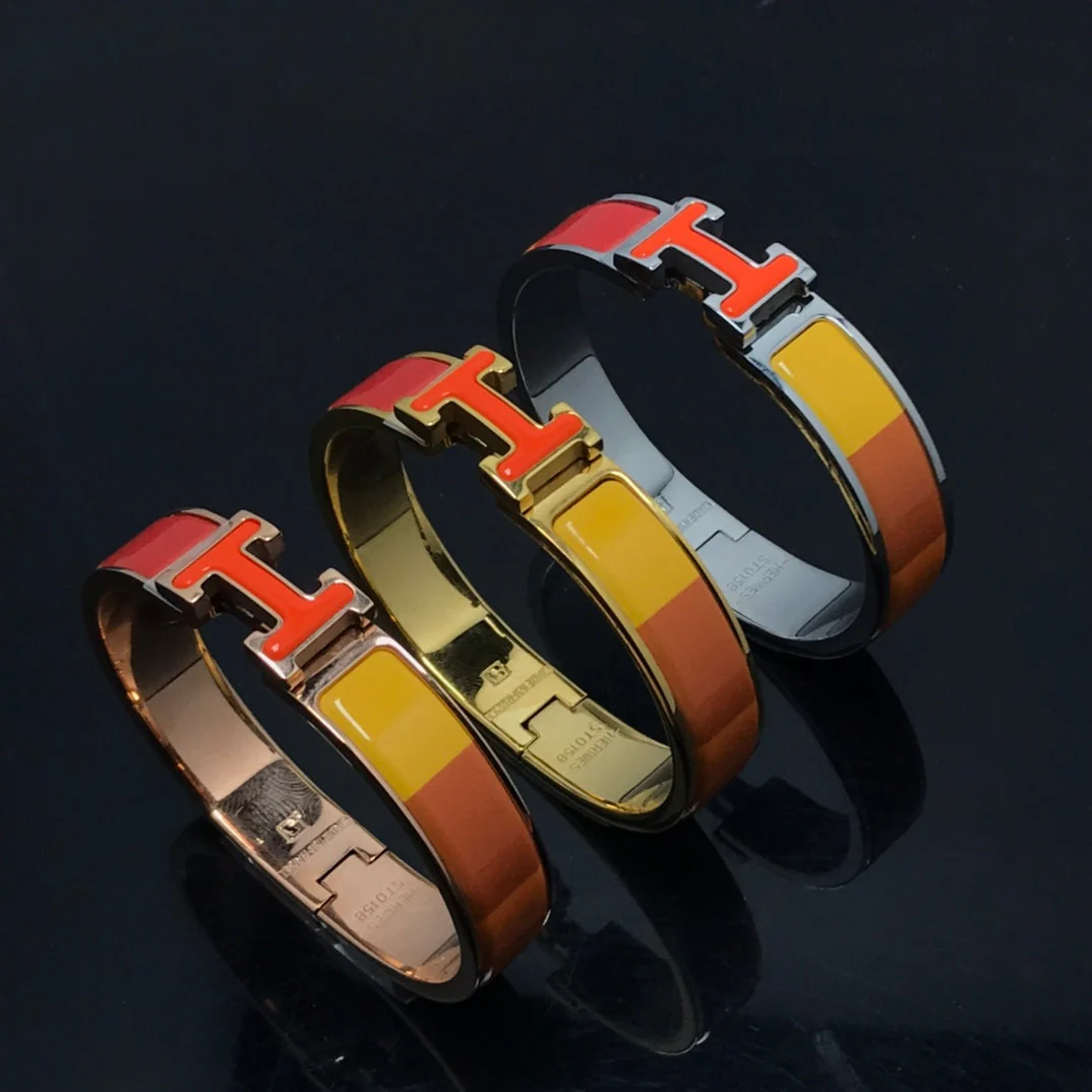 [Hermes]H BRACELET ORANGE RAINBOW CERAMIC