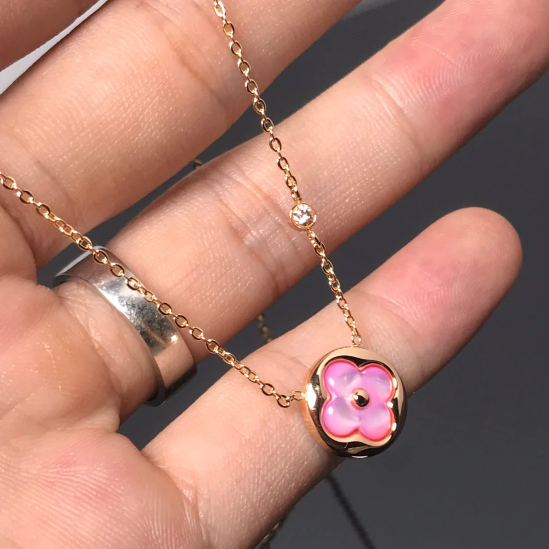 [Louis vuitton]COLOR BLOSSOM PINK MOP SUN GOLD NECKLACE