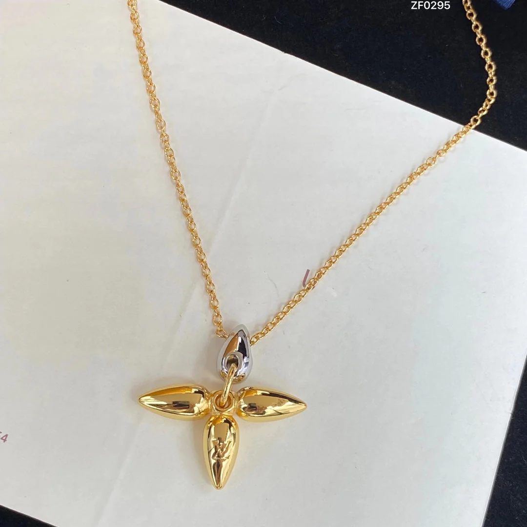 [Louis vuitton]LOUISETTE PEDANT GOLD NECKLACE
