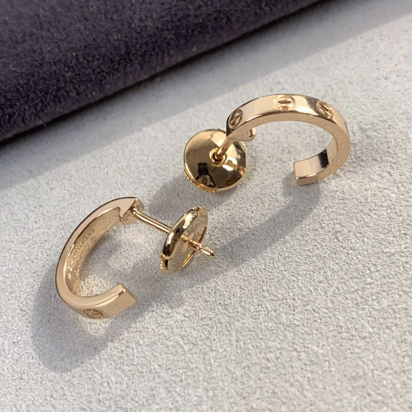 [Cartier]LOVE EARRINGS 2.65MM PINK GOLD