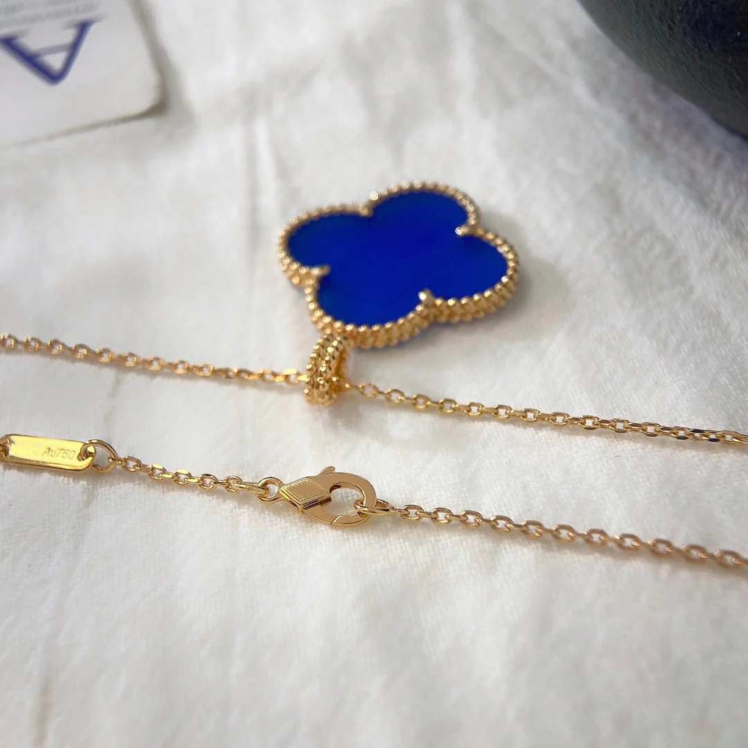 [Van Cleef & Arpels] 25MM NECKLACE TURQUOISE ROSE GOLD