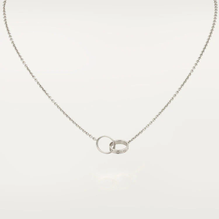 [Cartier]LOVE NECKLACE PINK GOLD AND SILVER