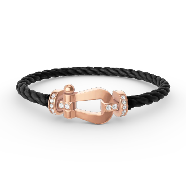 [Fred]FORCE LARGE HORSESHOE HALF DIAMOND BRACELET ROSE GOLD