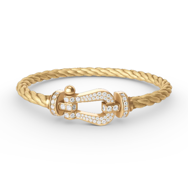[Fred]FORCE LARGE HORSESHOE FULL DIAMOND BRACELET GOLD
