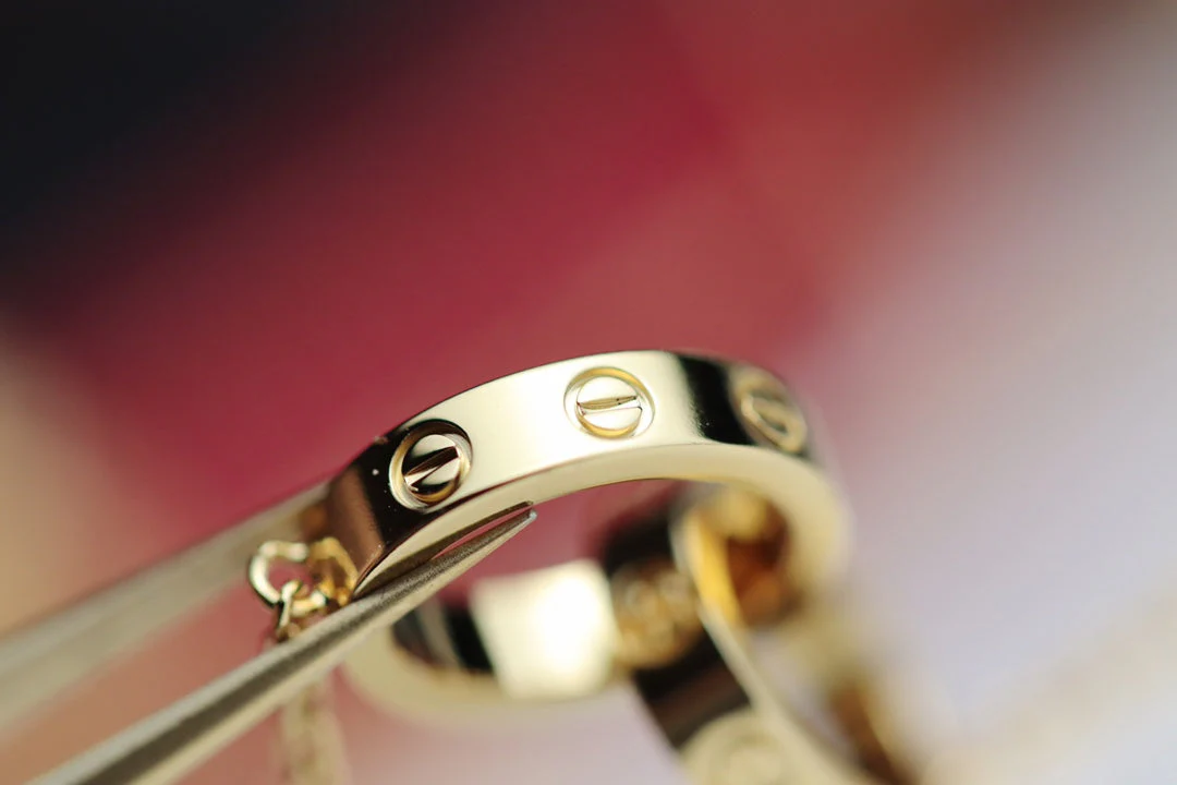 [Cartier]LOVE NECKLACE DOUBLE RING GOLD