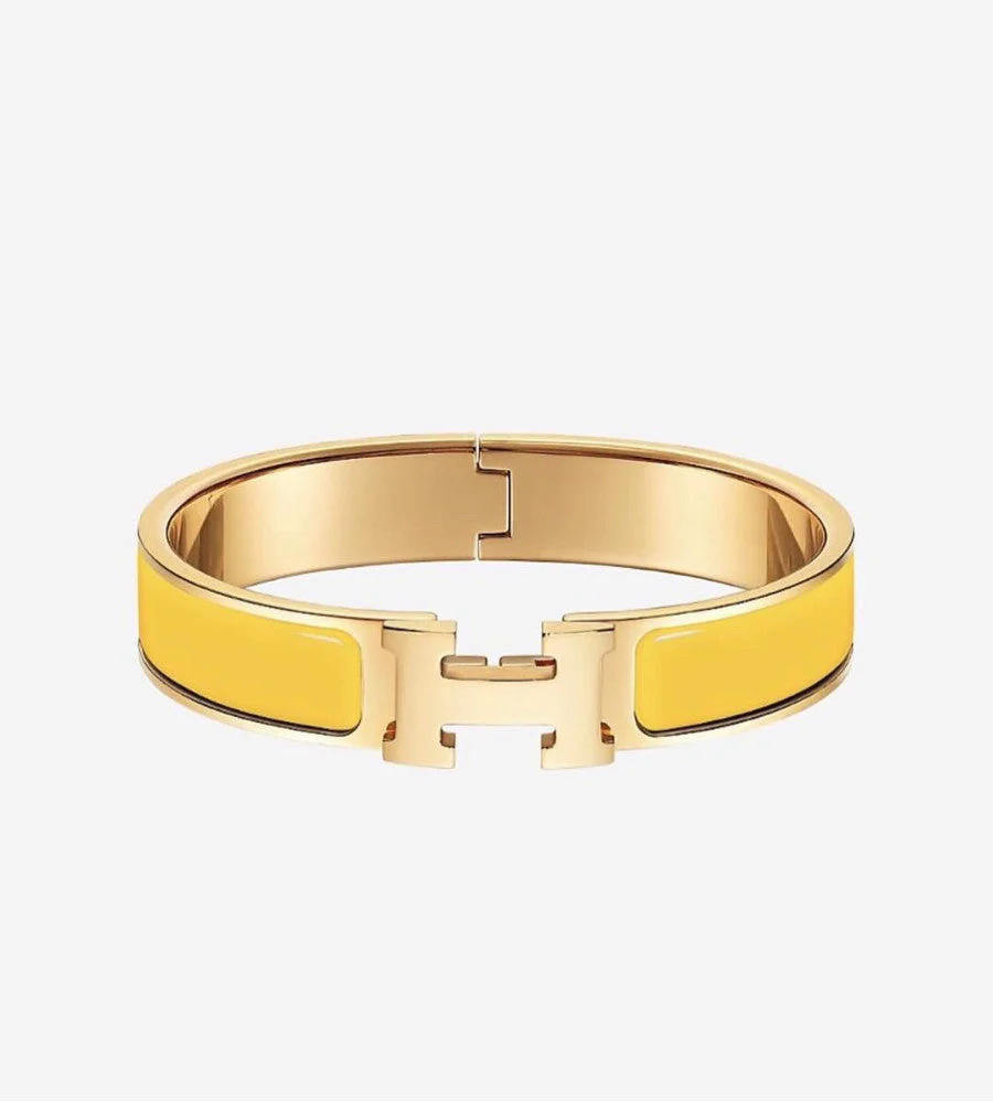 [Hermes]H YELLOW BRACELET