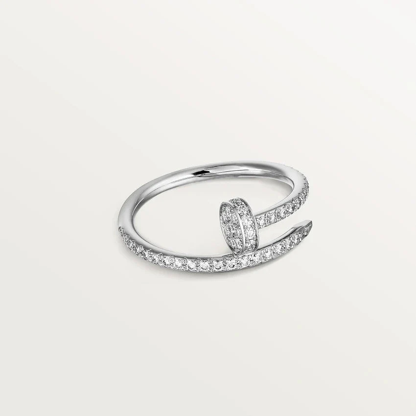 [Cartier]JUSTE RING 1.8MM SILVER DIAMONDS