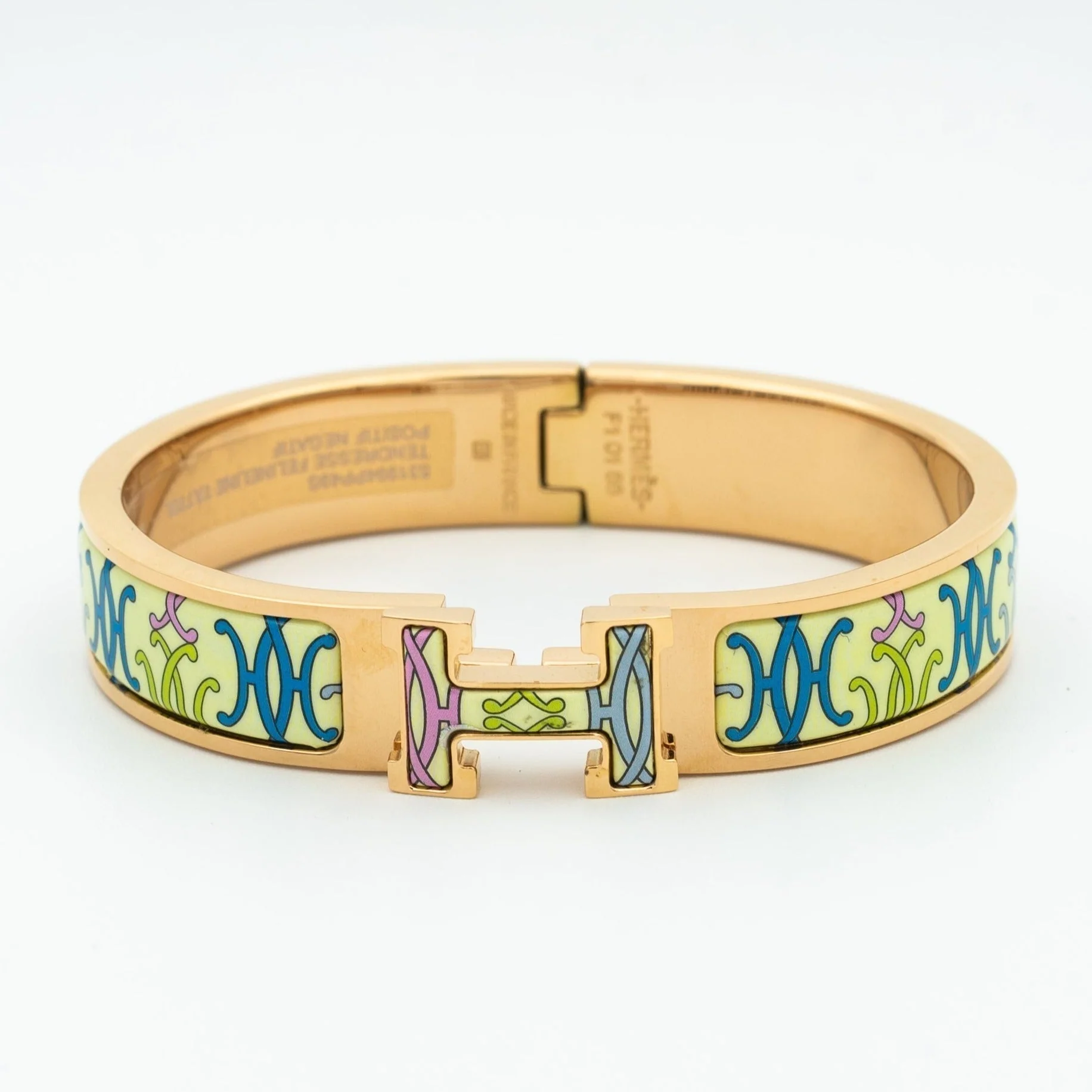 [Hermes]H BRACELET BEIGE MULTICOLOR
