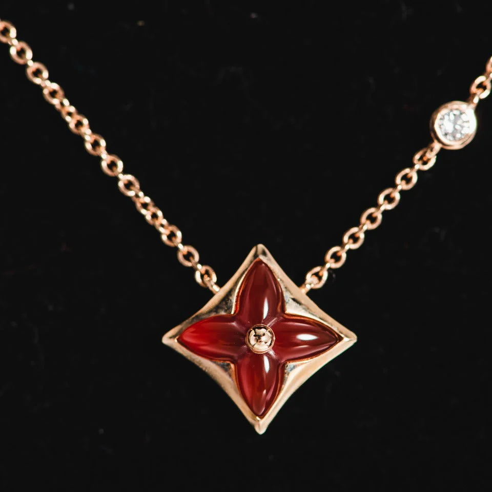 [Louis vuitton]STAR NECKLACE PINK GOLD 1 DIAMOND