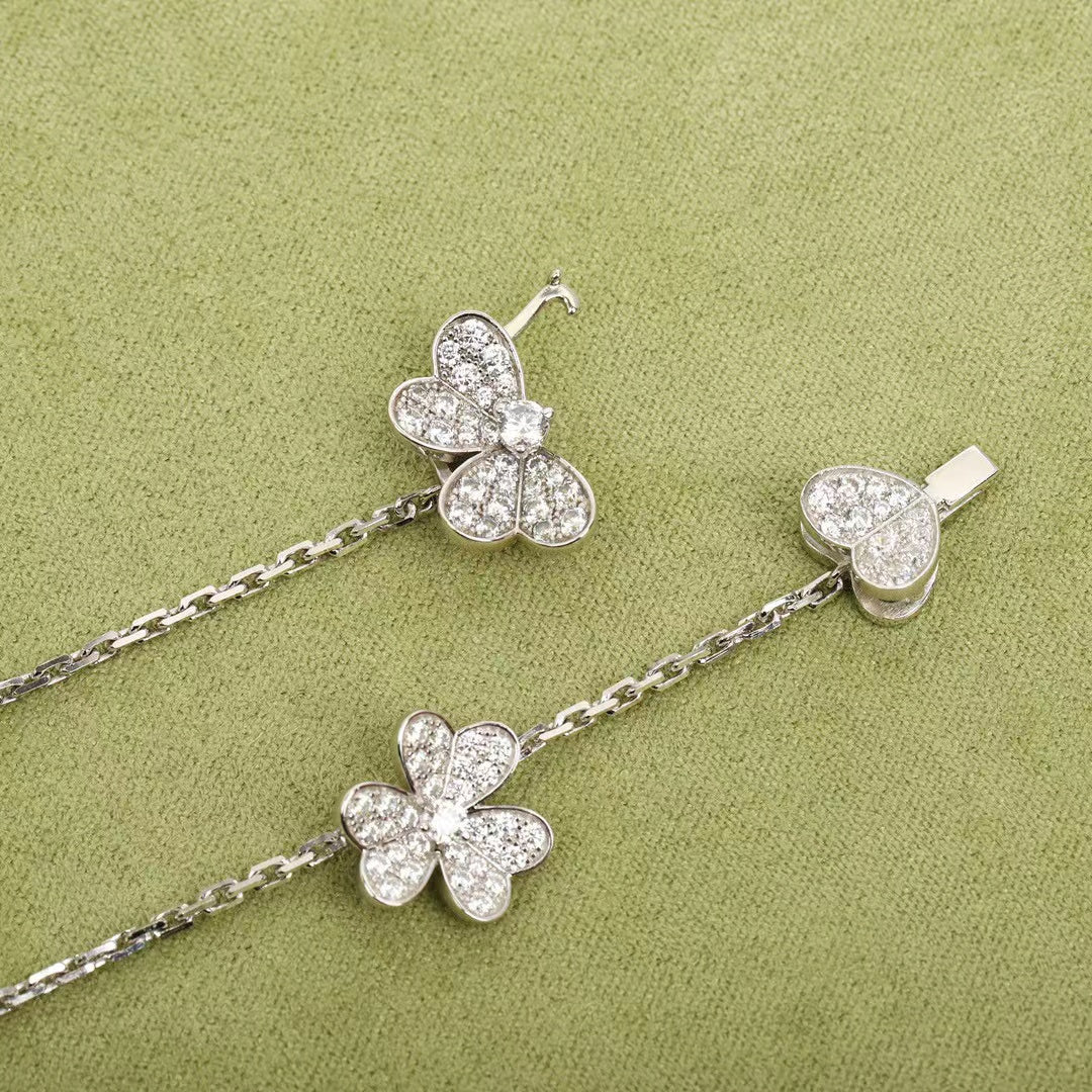 [Van Cleef & Arpels]FRIVOLE SILVER 9 FLOWERS NECKLACE