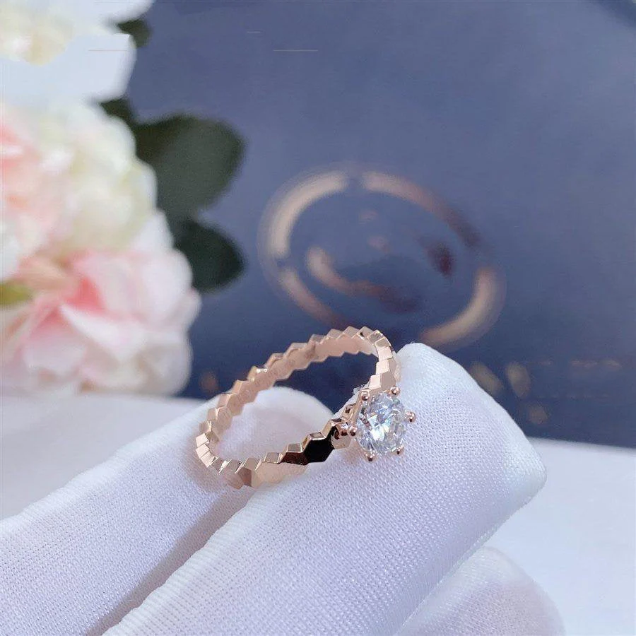 [Chaumet]BEE LOVE RING PINK GOLD 1 DIAMOND