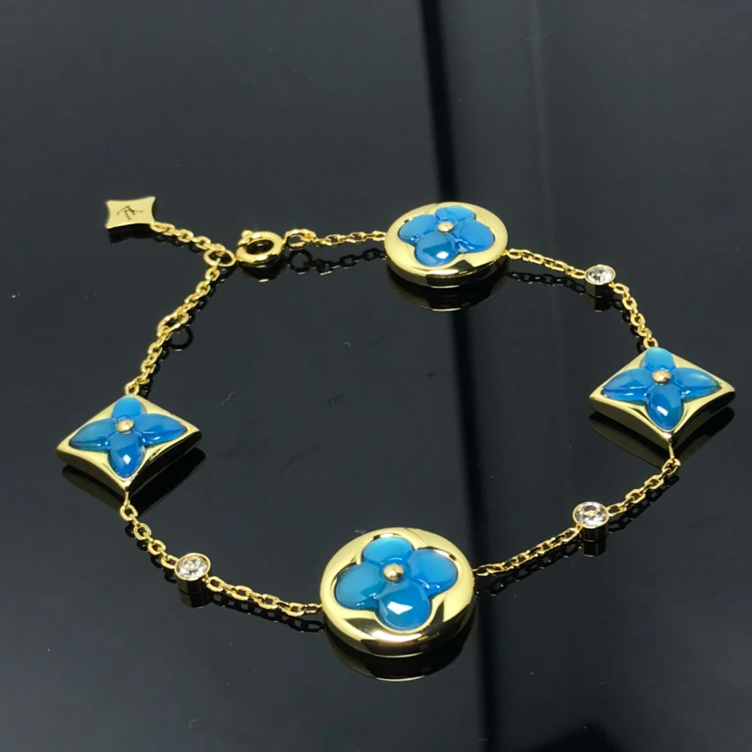 [Louis vuitton]STAR AND SUN 4 MOTIF BLUE BRACELET
