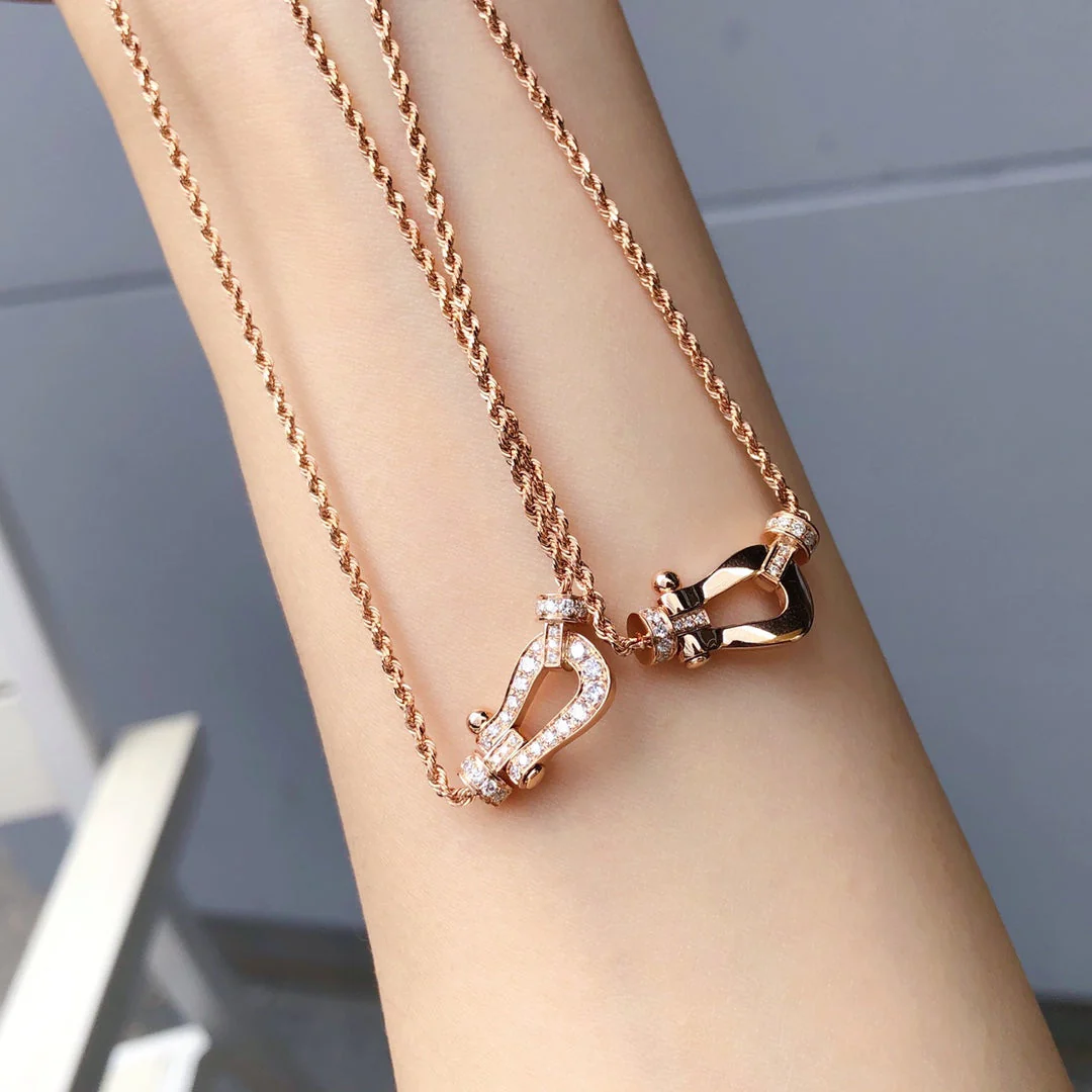 [Fred]FORCE 10 PINK GOLD DIAMOND NECKLACE