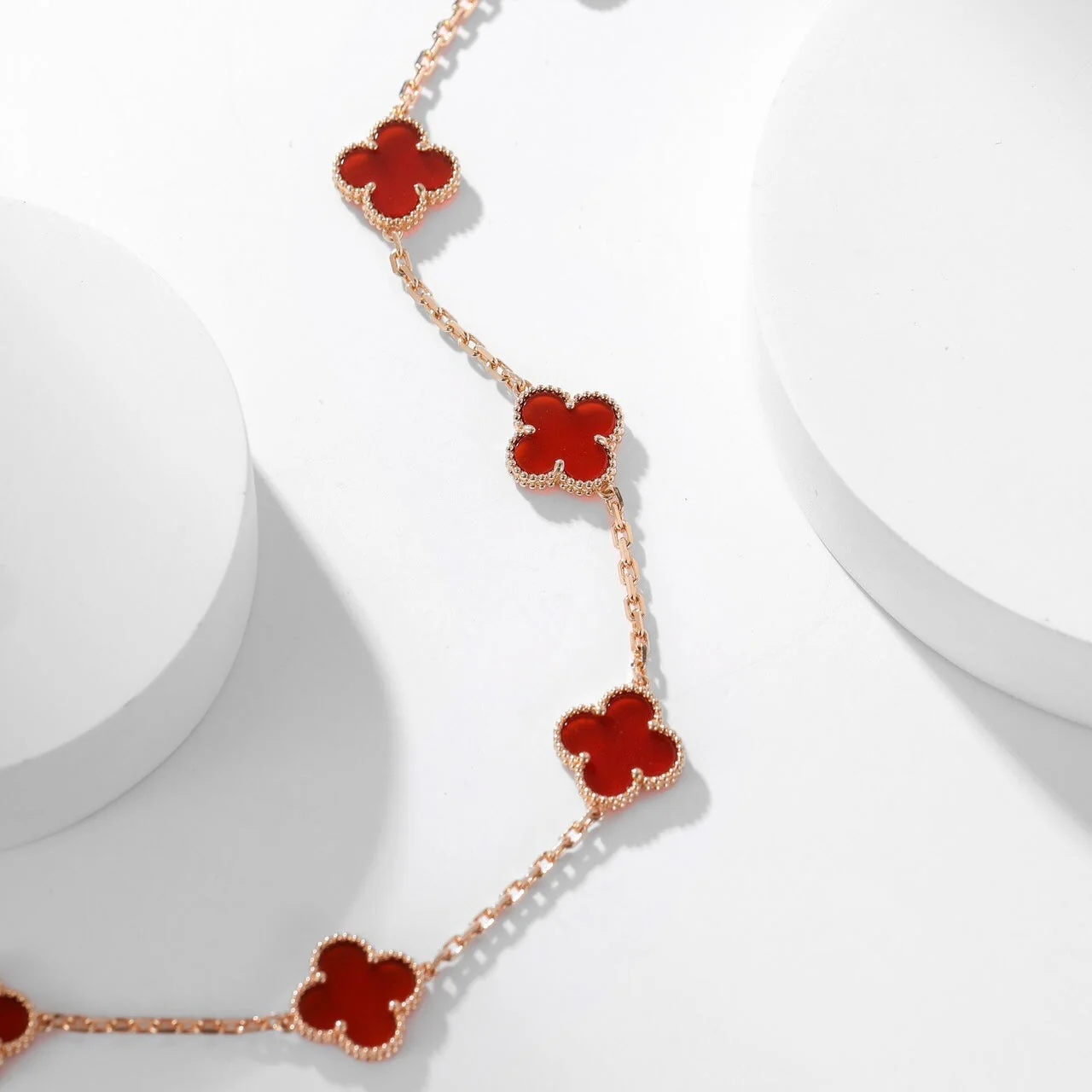 [Van Cleef & Arpels] 10 MOTIFS CARNELIAN NECKLACE