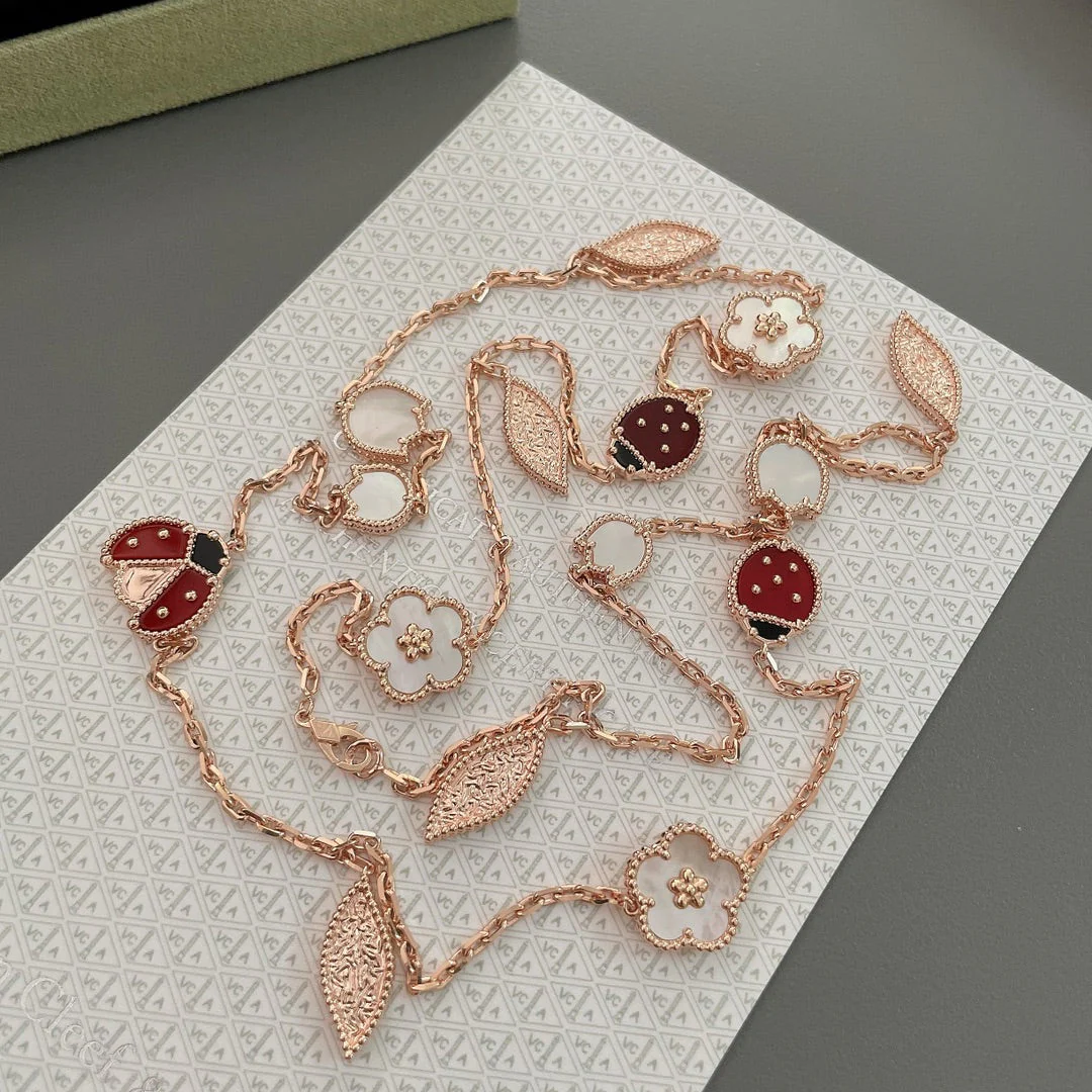 [Van Cleef & Arpels]LUCKY SPRING 15 MOTIFS ROSE GOLD NECKLACE