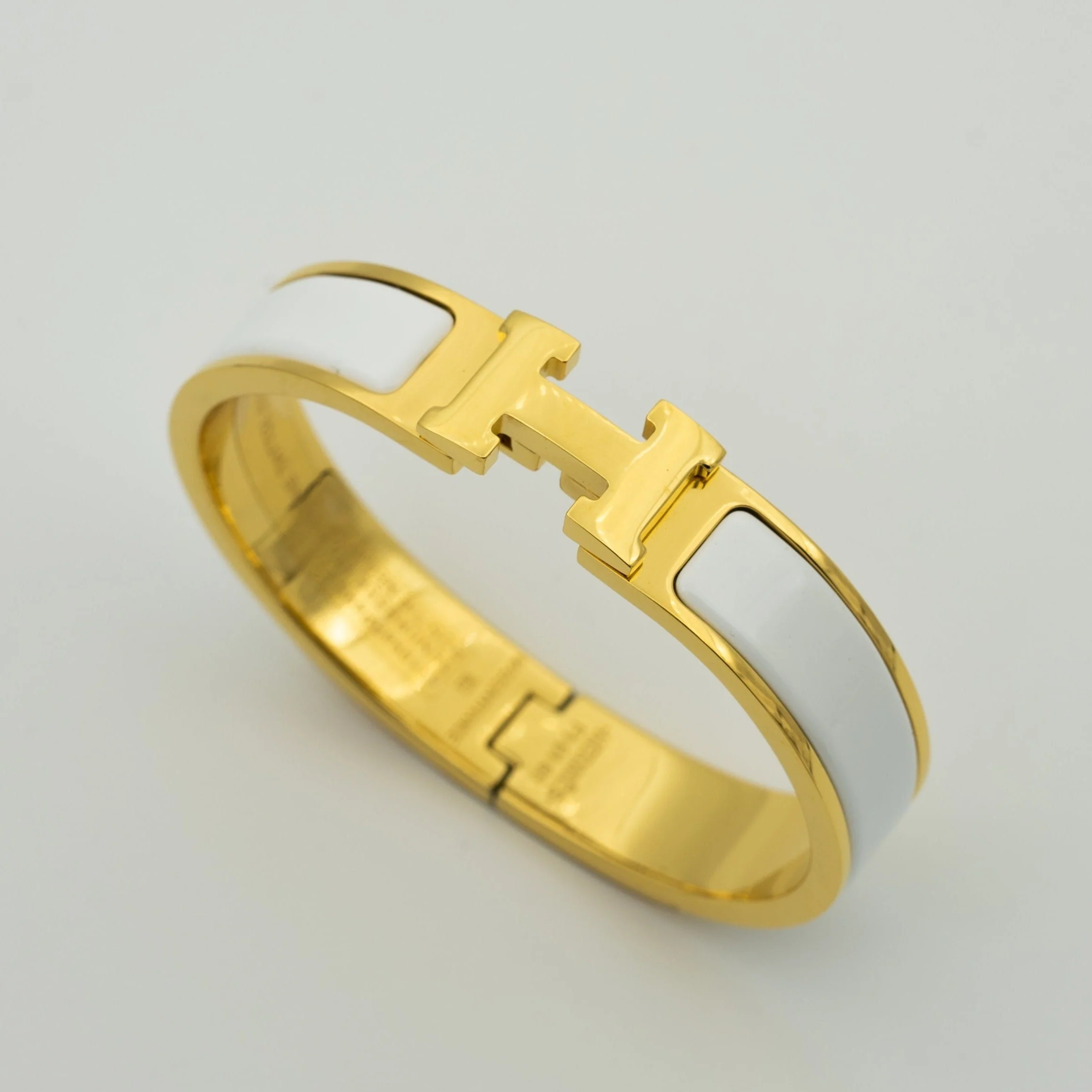 [Hermes]H WHITE BRACELET