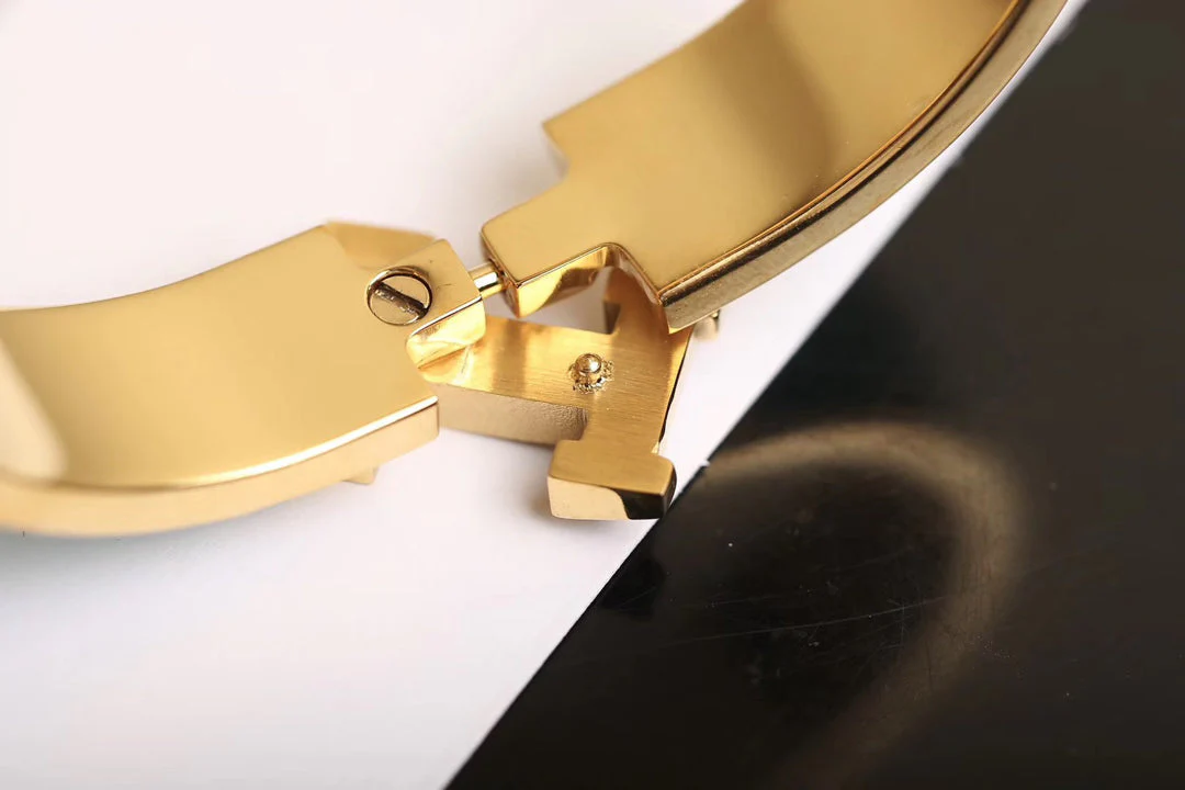 [Hermes]H CLOUD BLUE BRACELET GOLD DIAMOND