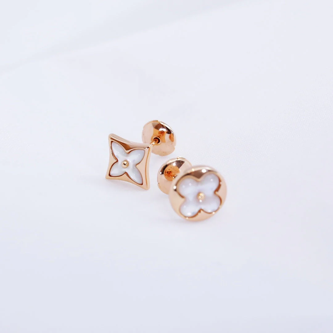 [Louis vuitton]STAR AND SUN PINK GOLD MOP STUD EARRINGS