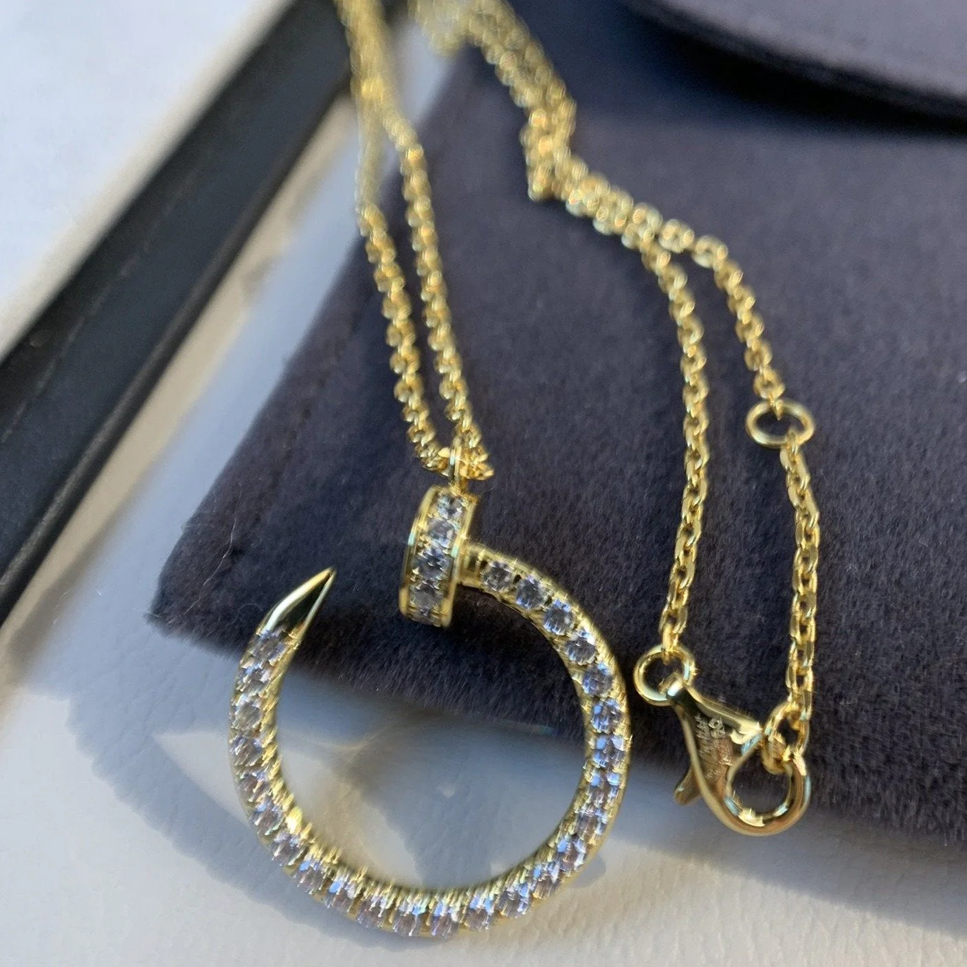 [Cartier]JUSTE NECKLACE GOLD DIAMONDS