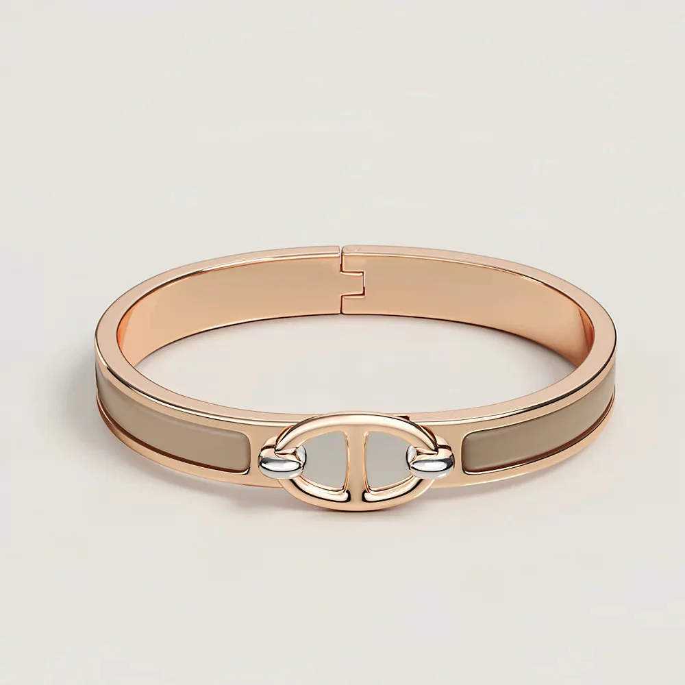 [Hermes]CLIC CHAINE PINK GOLD BRACELET