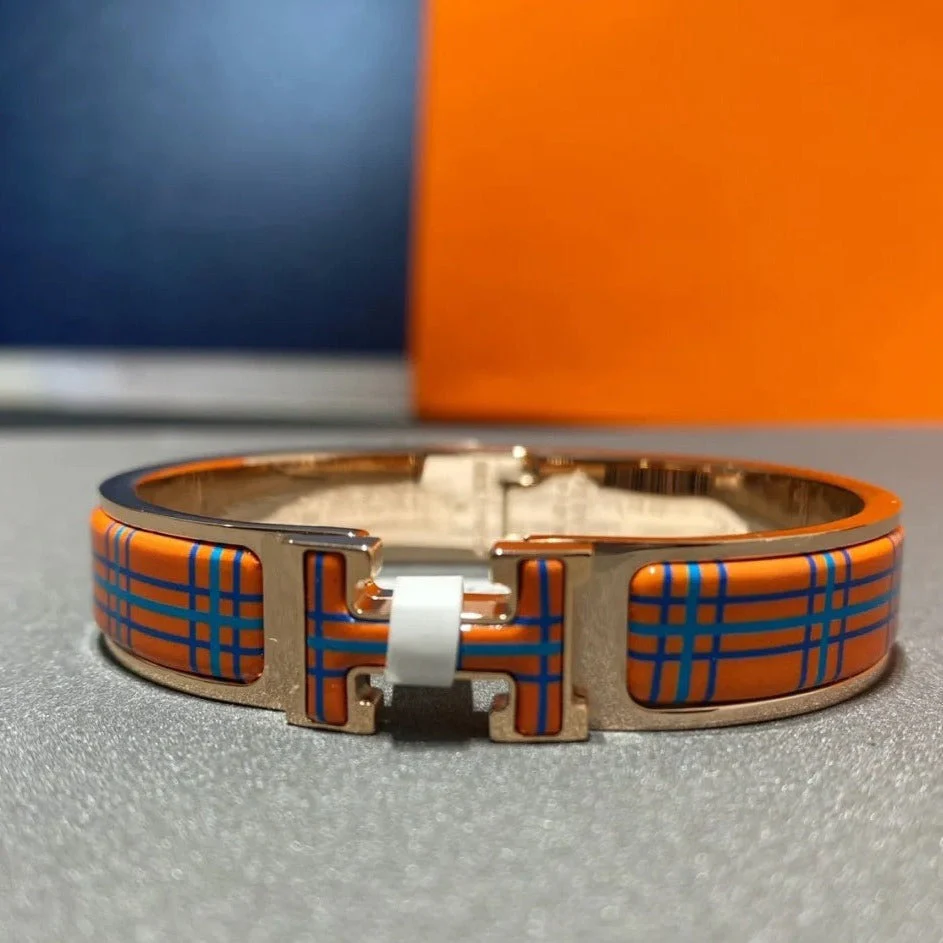 [Hermes]H TARTAN BRACELET 12MM