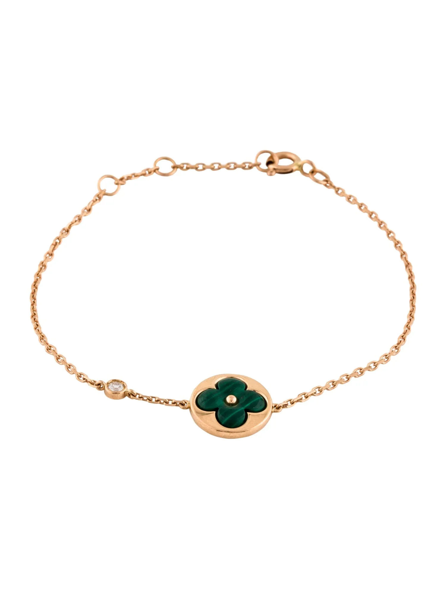 [Louis vuitton]SUN MALACHITE 1 DIAMOND PINK GOLD BRACELET