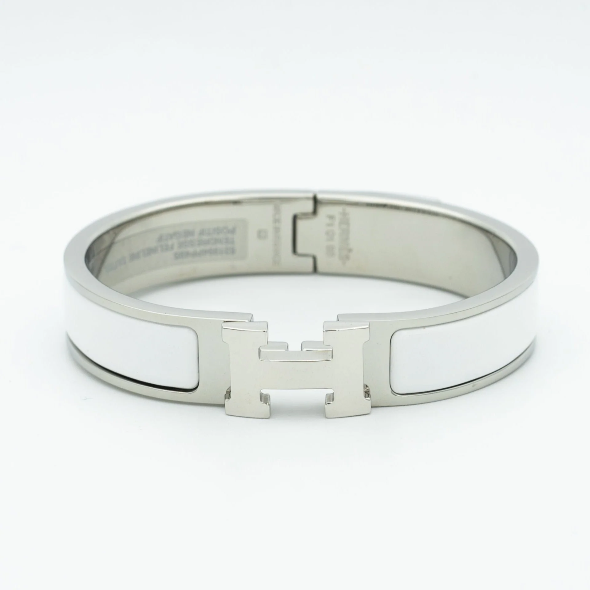 [Hermes]H WHITE BRACELET