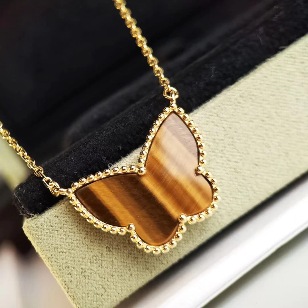 [Van Cleef & Arpels] TIGER__ EYE BUTTERFLY NECKLACE