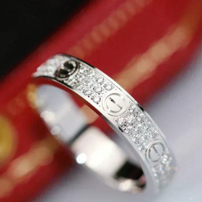 [Cartier]LOVE RING 3.6MM DIAMOND PAVED