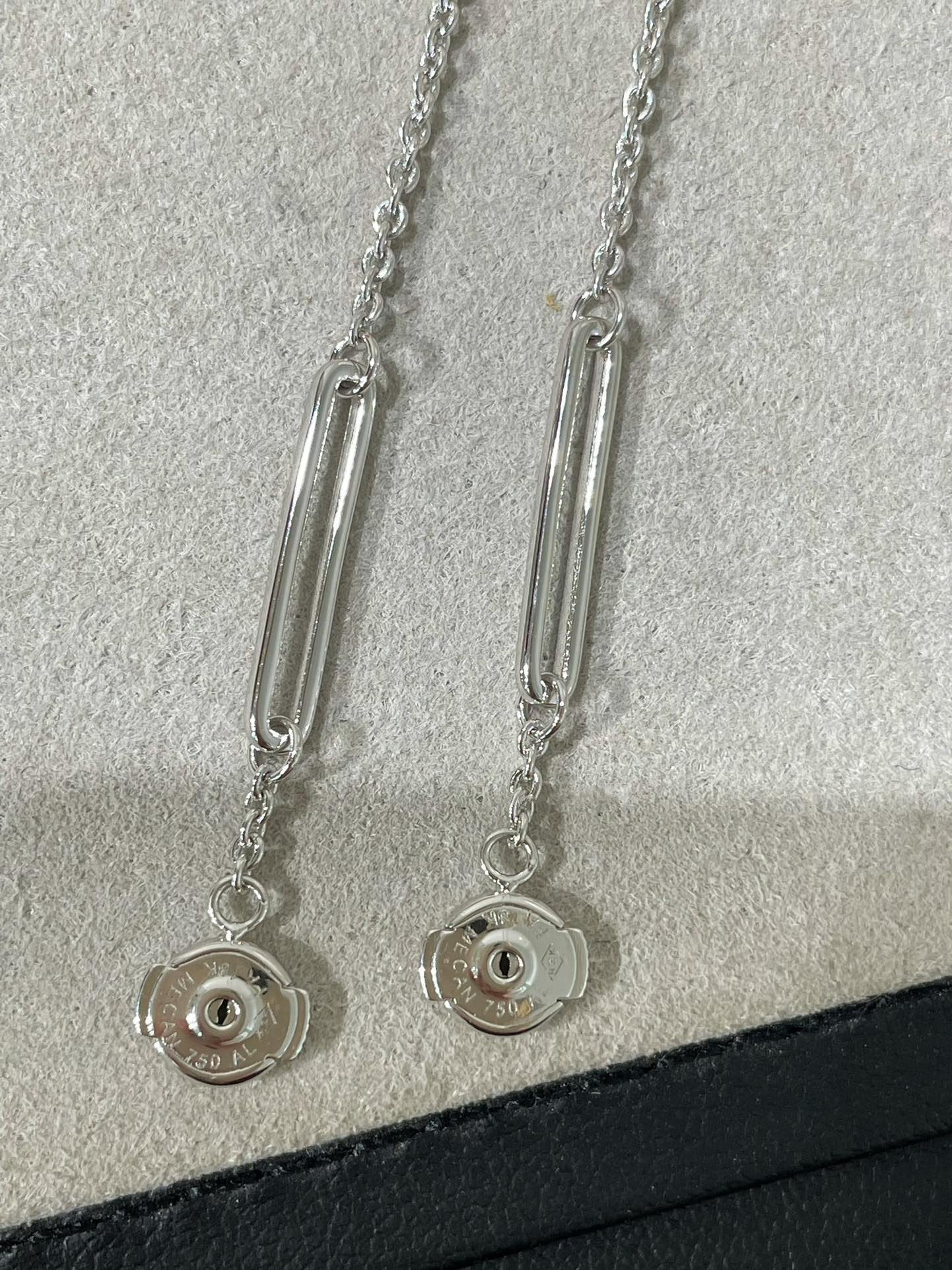 [Hermes]CHAINE CHAOS DIAMOND DROP EARRINGS