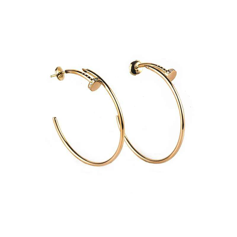[Cartier]JUSTE EARRINGS GOLD DIAMONDS 1.8MM