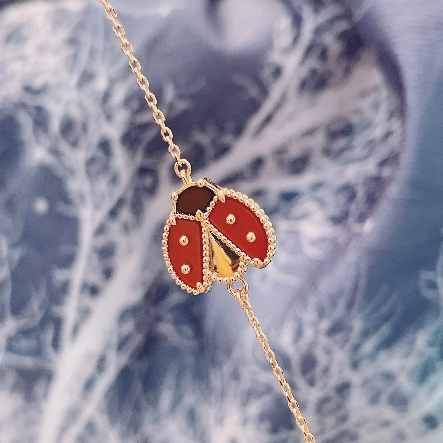 [Van Cleef & Arpels]LUCKY SPRING 1 MOTIF PINK GOLD BRACELET