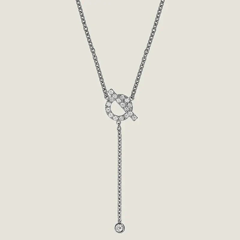 [Hermes]FINESSE SILVER DIAMOND NECKLACE