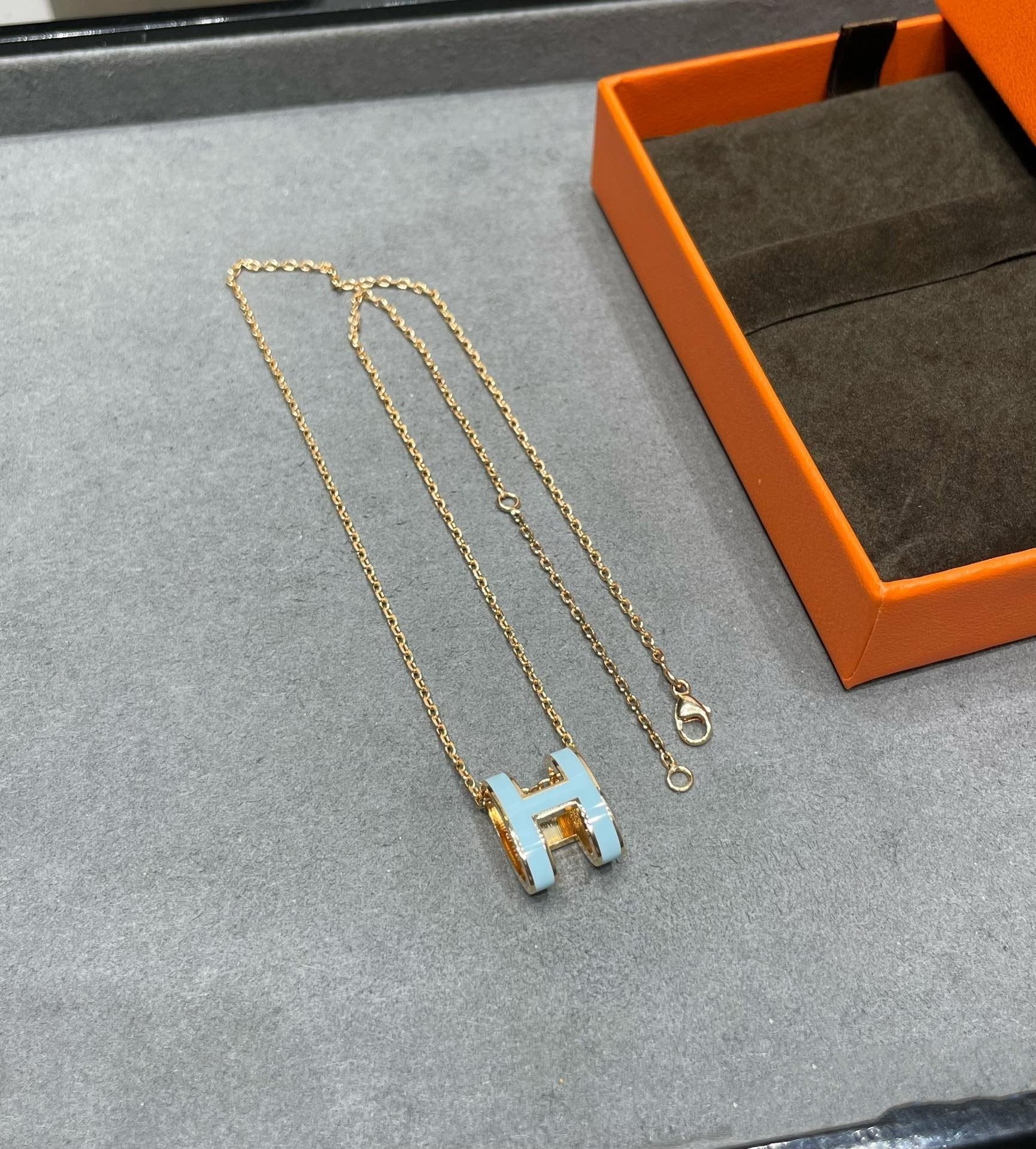 [Hermes]POP H SKY BLUE NECKLACE
