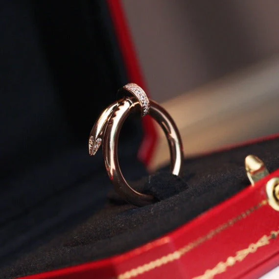 [Cartier]JUSTE RING 2.65MM PINK GOLD DIAMOND