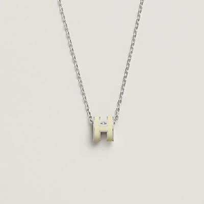 [Hermes]HM CLIC YELLOW ENAMEL GOLD NECKLACE