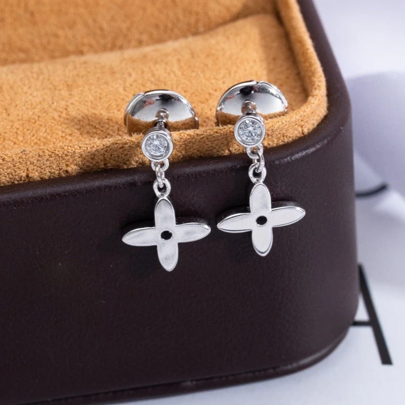 [Louis vuitton]VIDYLLE SILVER DIAMOND MINI DROP EARRINGS