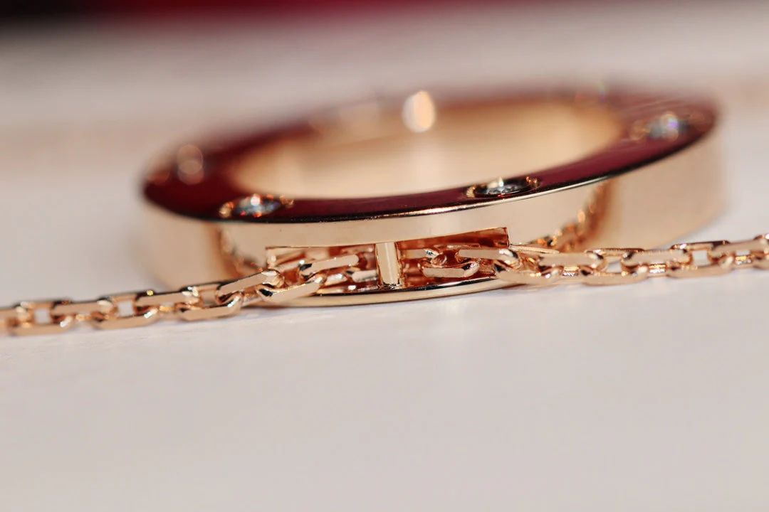 [Cartier]LOVE NECKLACE 16MM 6 DIAMONDS PINK GOLD