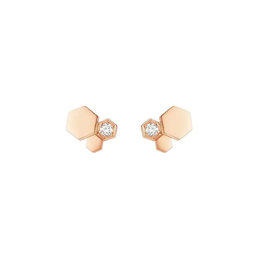 [Chaumet]BEE LOVE PINK GOLD DIAMOND EARRINGS